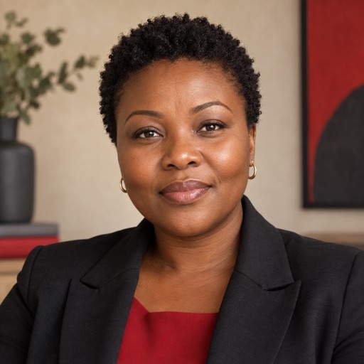 AI-generated portrait for fictional profile Zanele Khumalo